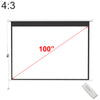 100 inch 4:3 Portable Electric Motorised Projector Screen with Remote Control UK