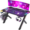 100/120cm RGB Gaming Desk Computer Desks with LED Lights Cool Gaming Atmosphere