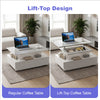 High Gloss LED Coffee Table With Hidden Storage Lift Top & 2 Drawers Furniture