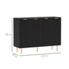 Sideboard Buffet Cabinet with Adjustable Shelves, Black