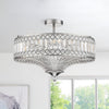 Luxury Crystal Ceiling Light 6-Light Semi Flush Mount Ceiling Light Fixture Lamp
