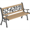 Wooden Garden Bench Rose 3 Seater Solid Pine Outdoor Patio Seat Furniture