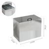 Galvanised Metal Rectangle Animal Food Feeding Bin Trough Tub Storage Container