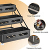 3-Tier Adjustable Height Spice Rack Organizer，Metal Storage for Kitchen Cabinet