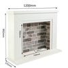 Electric Fireplace Suite with Black Stove & Flue - Endeavour Fires Farlington