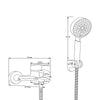 Chrome Luxury Bathroom Sink Bath Filler Tap Shower Mixer Taps with Hand Held Set