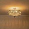 Luxury Crystal Ceiling Light 6-Light Semi Flush Mount Ceiling Light Fixture Lamp