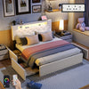 STORAGE UPHOLSTERED BED FRAME 4FT6 DOUBLE WITH CHARGING PORT & LIGHT & SPEAKER