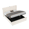 Double Bed Storage Bed Frame w/ Diamond Tufted Headboard, USB-C Charging, Beige
