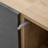 Floating TV Stand Cabinet with LED lights High Gloss TV Unit with Pull-Down Door