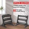 Adjustable 3-Tier 1100LBS Dumbbell Rack Heavy Duty Weight Rack Storage Shelf Gym
