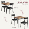 3-Piece Dining Table Set for 2 Compact Kitchen Table & Chairs Space Saving Squar