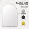 Arched Bathroom Mirror Cabinet Wall Mounted with Storage Modern Mirror Cupboard