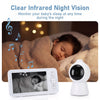 2K 2.4GHz WiFi Baby Monitor, Phone App & 5'' Screen Control, Smart Night Light