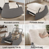 Upholstered Plush Rocking Recliner Accent Reading Chair w/ Footrest Side Pocket