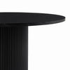 Dusk Hattie Panel Round 4-6 Seater Pedestal Dining Table Black RRP £