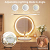COSTWAY Makeup Vanity Table Vanity Desk with Mirror and Lights