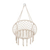 Boho Hanging Hammock Swing Chair Cotton Rope Swing for Indoor Outdoor Patio