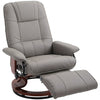 Ergonomic Recliner Sofa Chair PU Leather Armchair Lounger with Footrest, Grey