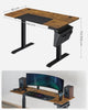 Electric Standing Desk, Height Adjustable Desk Rustic Brown and Black LSD016X11