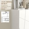 Shoe Storage Cabinet with Soft-Close Hinges and Adjust Shelves, White