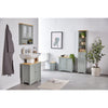 Bathroom Storage Cabinet | Grey Bathroom Cupboard with 2 Shelves |