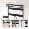Hall Tree w/Bench,10 Hooks,Shoe Storage,Freestanding Coat Rack for Hallway,Black