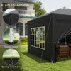 3 x 6m Garden Heavy Duty Gazebo Marquee Party Tent Canopy