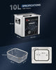 CREWORKS 33kHz 10L Ultrasonic Cleaner for Automotive Industrial Lab Factory Tool
