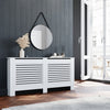 White Radiator Cover Cabinet Furniture MDF Wood Horizontal Grill Shelf - X Large