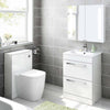 Vanity Unit & Basin Sink Cabinet Bathroom Storage Furniture Free Standing Wall