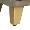 TV Cabinet Solid Wood Grey with Brass 110x30x48 Z3P3