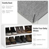 Shoe Bench Shoe Storage Rack Cabinet Organiser with Cushion Padded Seat Gckeysor