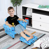 Kids Armchair Toddler Sofa Seat Set with Footrest Padding Couch Blue