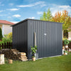 Galvanized Steel Garden Storage Shed Metal Lockable Outdoor Bike Shed with Doors