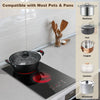 Ceramic Hob 2 Zones, Electric Plug in Hob 30cm 2 Burners, 2800W 9 Power Levels