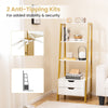 Home Office Versatile Bookcase Ladder Bookshelf-White