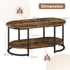 Marble Coffee Table Bedroom Oval Cocktail Table-Coffee