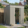 4x6 FT Garden Shed Glitter Storage Shed Waterproof with Foundation Kit and Vents