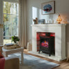 Electric Fireplace Suite with Black Stove & Flue - Endeavour Fires Farlington