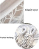 Large Boho Cotton Fringe Double Camping Hammock Bed White 2 Person 200x150cm