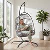 Hanging Rattan Egg Chair Garden Swing Chairs Patio Indoor Outdoor With Brihndauy