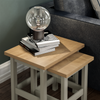 Nest of 2 Tables Side End Square Modern Table Set Living Room Display