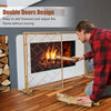 Large Spark Fire Guard Mesh Protector Large Flat 2 Doors Fireplace Screen Gate