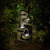 Water Feature Outdoor Indoor LED Fountain Waterfall Garden Decor (4 Tier)