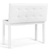 ♬Mustar Piano Stool Wooden Piano Bench With Storage Padded Keyboard Seat White