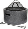 Fire Pit – 2 in 1 Firepit with BBQ Cooking Grill for Outdoor, Garden, Patio