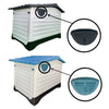 HugglePets Plastic Dog Kennel Weatherproof Pet House In & Outdoor Animal Shelter
