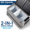 Portable Car Fridge/Freezer, 60L Dual Zone Compressor 12/24V