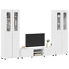 TV Cabinet Set FLORIN High Gloss White Engineered Wood